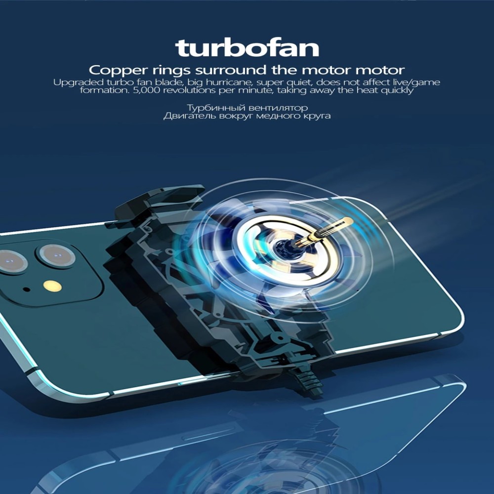 Universal Mini Back Clip Fan Cooler Radiator USB Portable Hurricane Heat Sink Phone Accessories