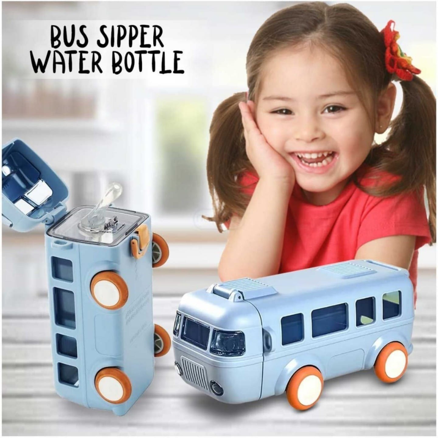 Kids Bus Shape Water Bottle – 500ml