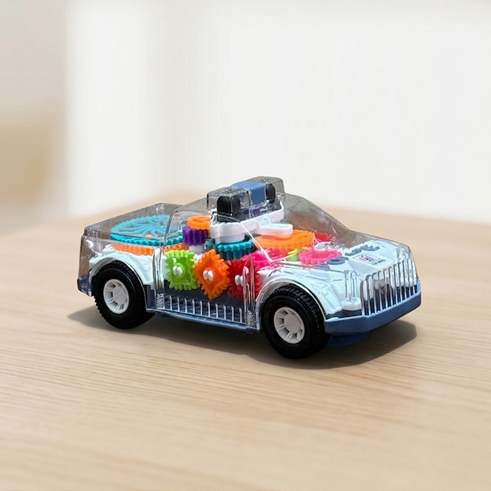 Transparent Mechanical Gear Car