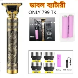 Trimmer Double Battery Vintage T9 Electric Professional Hair Clipper Hair Cutting Machine Trimmer